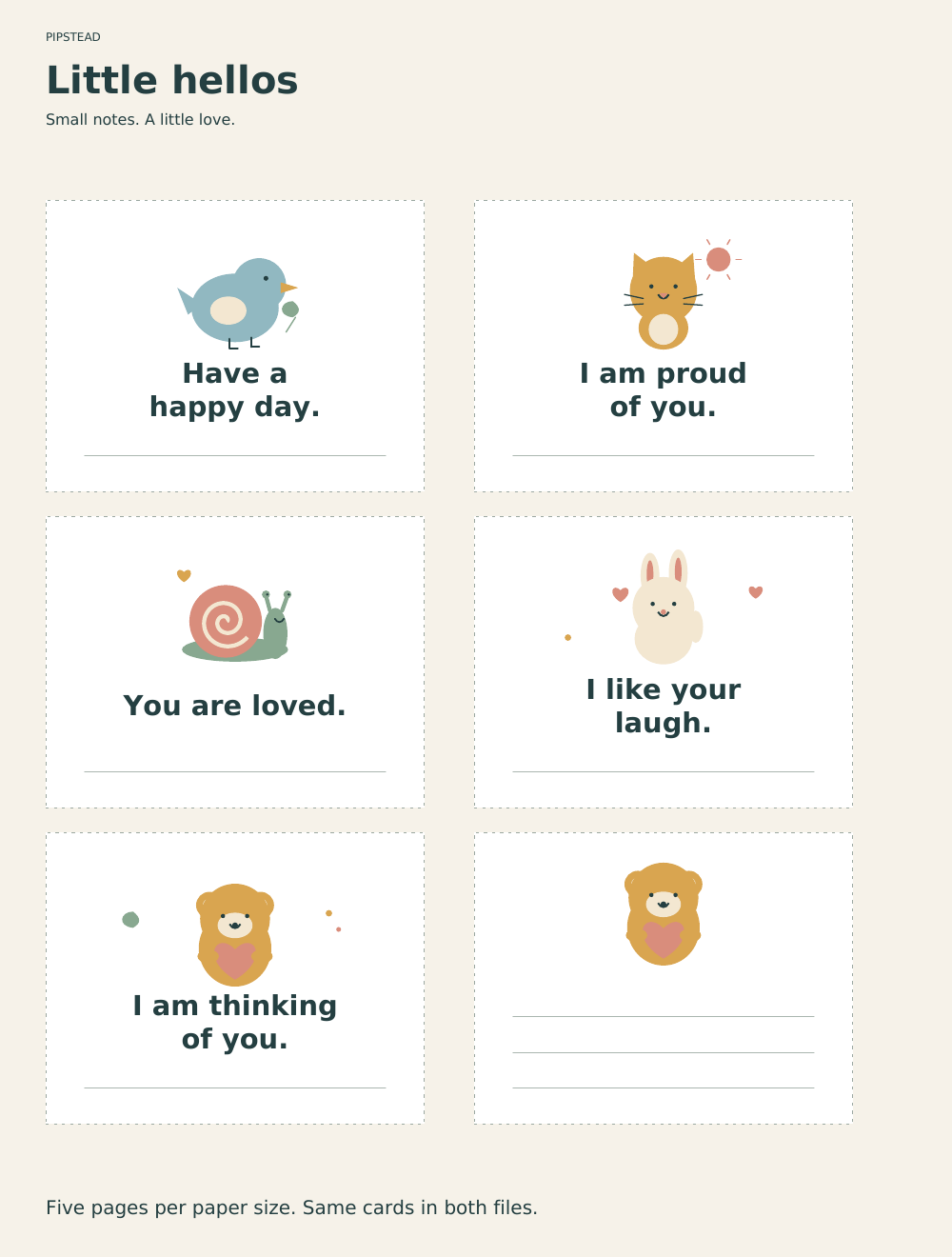 Additional actual-art preview of Little hellos.